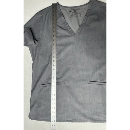 FIGS Scrub Top Womens XL Casma Technical Collection Graphite Gray Work Uniform