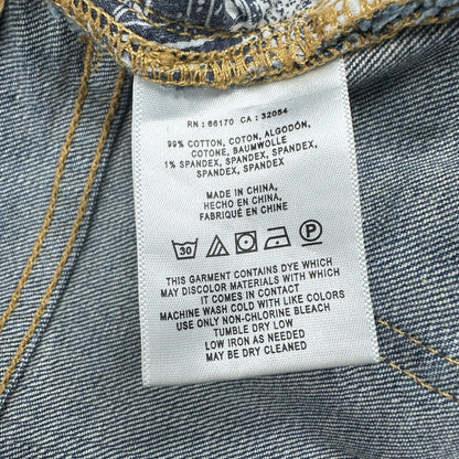 PILCRO Shorts Womens 28 Slim Bermuda Midrise Blue Jean Denim Fray Anthropologie