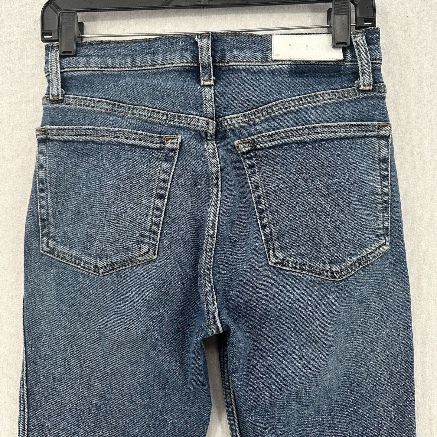 REDONE Jeans Womens 26 80s Slim Straight Blue Denim High Rise Button Fly 90s