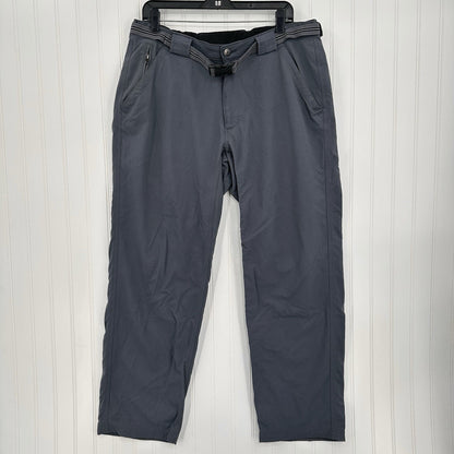 Duluth Trading Pants Mens L X 30 Dry On The Fly Belted Gray Hiking UPF Quick Dry