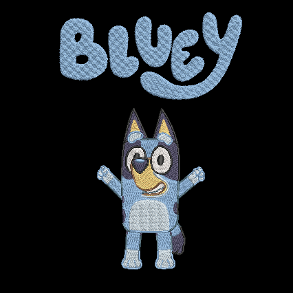 Bluey HOODIE Embroidered Adult Unisex Hooded Sweatshirt Dog Cartoon
