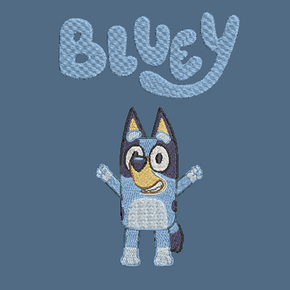 Bluey Sweatshirt Embroidered ADULT Hoodie / Crewneck Unisex Dog Cartoon Cute