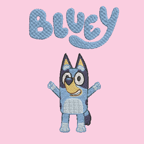 Bluey Sweatshirt Embroidered TODDLER Crewneck Animal Dog Cartoon Cute