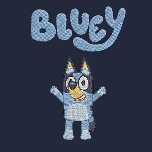 Bluey Sweatshirt Embroidered ADULT Hoodie / Crewneck Unisex Dog Cartoon Cute