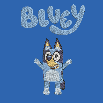 Bluey Embroidered YOUTH Sweatshirt Kids Boy Girl Unisex Crewneck Dog