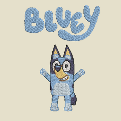 Bluey Sweatshirt Embroidered ADULT Hoodie / Crewneck Unisex Dog Cartoon Cute