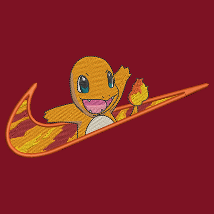 Nike Pokemon Charmander Embroidered ADULT Hoodie / Crewneck Sweatshirt Unisex Gamer Swoosh