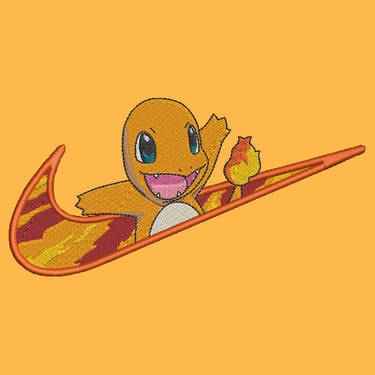 Nike Pokemon Charmander Embroidered YOUTH Hoodie / Crewneck Sweatshirt Kids Boy Girl Unisex Video Gamer Swoosh