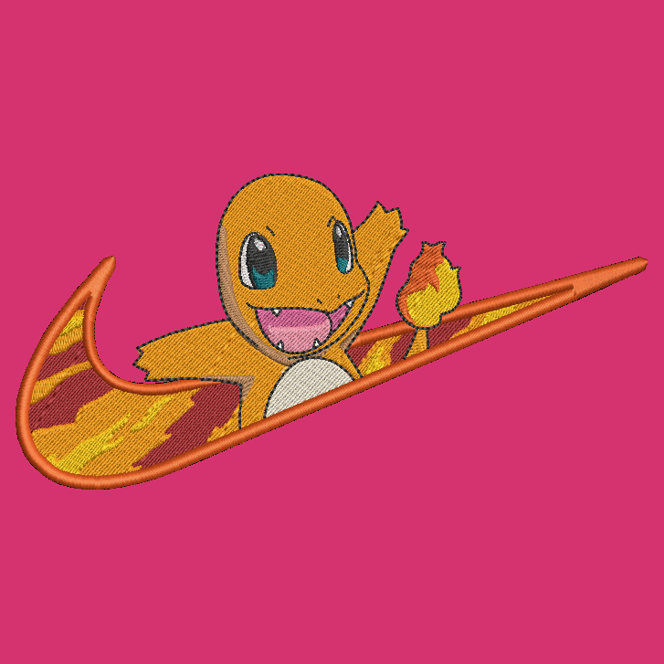 Nike Pokemon Charmander Embroidered ADULT Hoodie / Crewneck Sweatshirt Unisex Gamer Swoosh