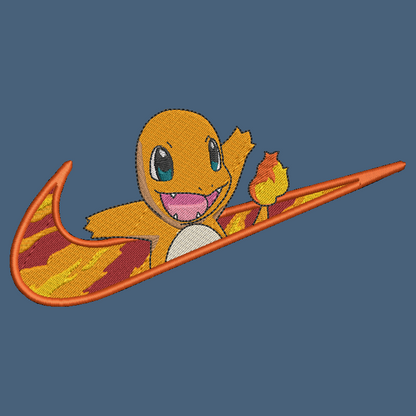 Nike Pokemon Charmander Embroidered ADULT Hoodie / Crewneck Sweatshirt Unisex Gamer Swoosh