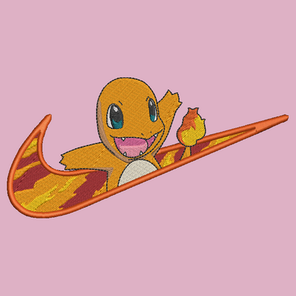 Nike Pokemon Charmander Embroidered ADULT Hoodie / Crewneck Sweatshirt Unisex Gamer Swoosh
