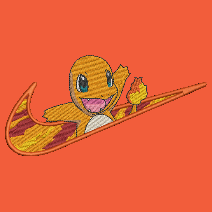 Nike Pokemon Charmander Embroidered ADULT Hoodie / Crewneck Sweatshirt Unisex Gamer Swoosh