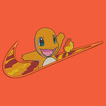 Nike Pokemon Charmander Embroidered ADULT Hoodie / Crewneck Sweatshirt Unisex Gamer Swoosh