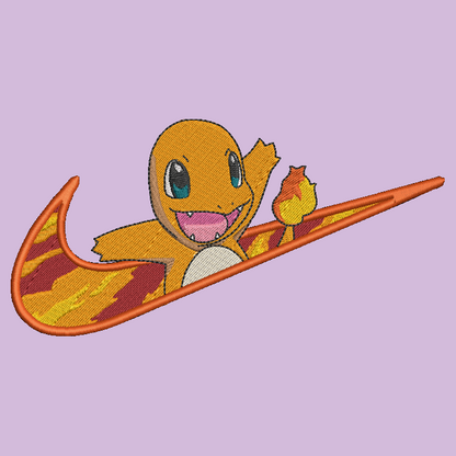 Nike Pokemon Charmander Embroidered ADULT Hoodie / Crewneck Sweatshirt Unisex Gamer Swoosh