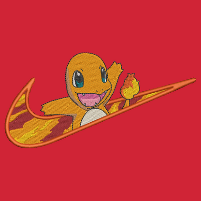Nike Pokemon Charmander Embroidered ADULT Hoodie / Crewneck Sweatshirt Unisex Gamer Swoosh