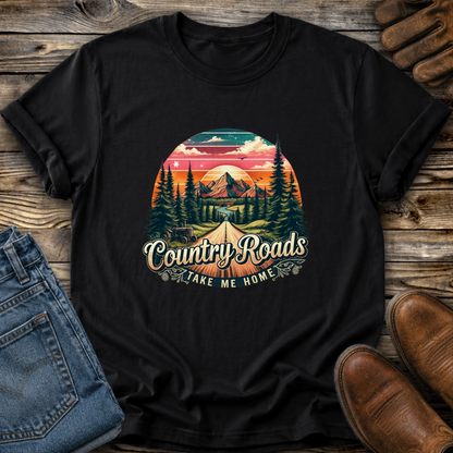 Country Roads Take Me Home Graphic Tee T-shirt or Sweatshirt ADULT Unisex Hoodie / Crewneck Nature Western Farm Life