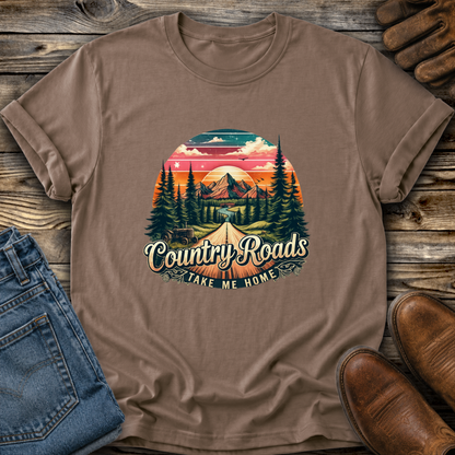 Country Roads Take Me Home Graphic Tee T-shirt or Sweatshirt ADULT Unisex Hoodie / Crewneck Nature Western Farm Life