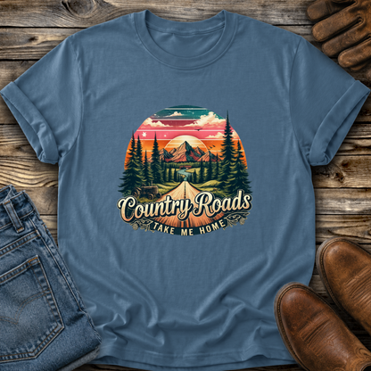 Country Roads Take Me Home Graphic Tee T-shirt or Sweatshirt ADULT Unisex Hoodie / Crewneck Nature Western Farm Life