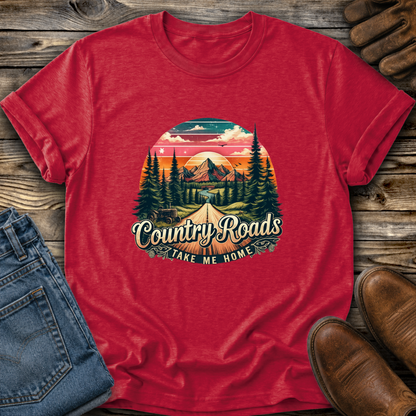 Country Roads Take Me Home Graphic Tee T-shirt or Sweatshirt ADULT Unisex Hoodie / Crewneck Nature Western Farm Life