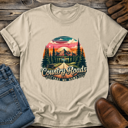 Country Roads Take Me Home Graphic Tee T-shirt or Sweatshirt ADULT Unisex Hoodie / Crewneck Nature Western Farm Life