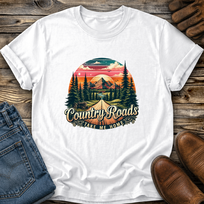 Country Roads Take Me Home Graphic Tee T-shirt or Sweatshirt ADULT Unisex Hoodie / Crewneck Nature Western Farm Life