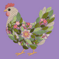 Chicken Sweatshirt TODDLER Embroidered Floral Hen Unisex Crewneck Sweatshirt Farm