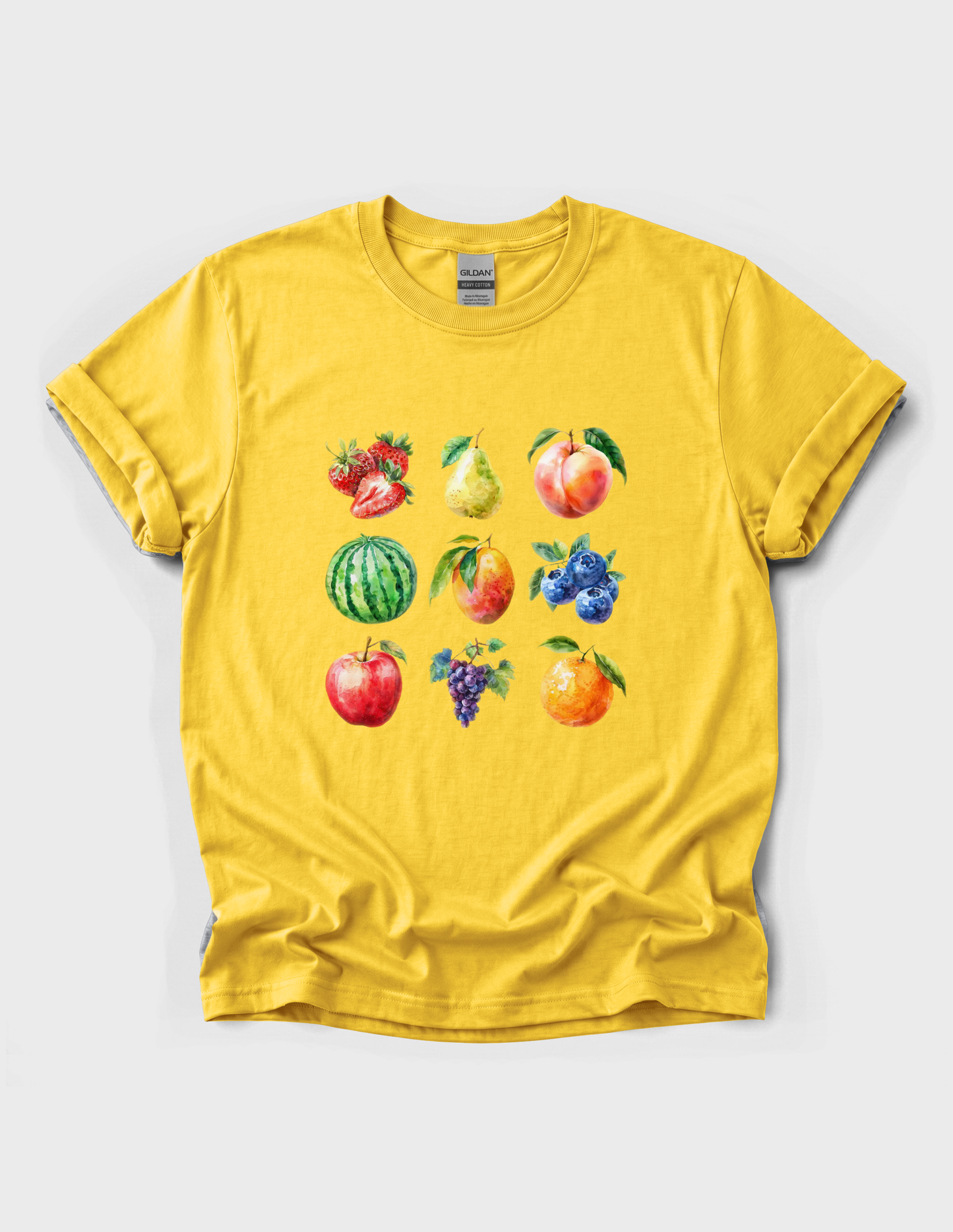 Fruit Collage Graphic Tee T-shirt or Sweatshirt ADULT Unisex Hoodie / Crewneck Watercolor Nature Farmers Market Fresh Food Lover