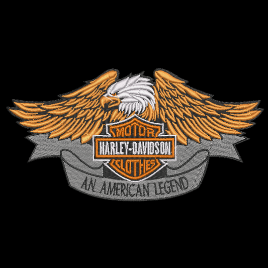 Harley Davidson HOODIE Embroidered Adult Unisex Hooded Sweatshirt Eagle Biker Motorcycle