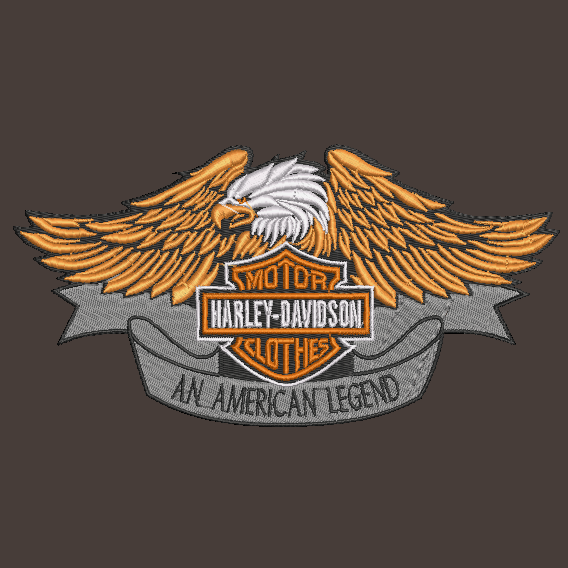 Harley Davidson Embroidered Adult Unisex Crewneck Sweatshirt Eagle Biker Motorcycle