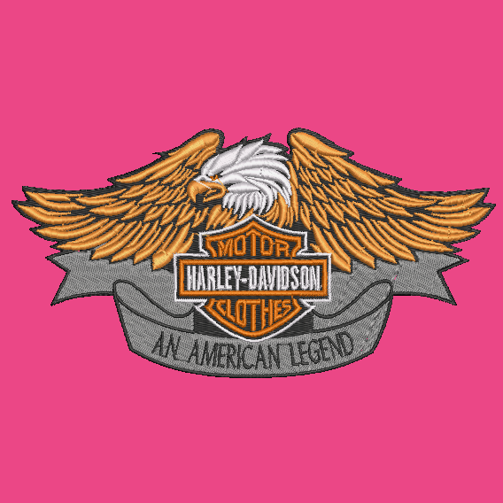 Harley Davidson Embroidered Adult Unisex Crewneck Sweatshirt Eagle Biker Motorcycle