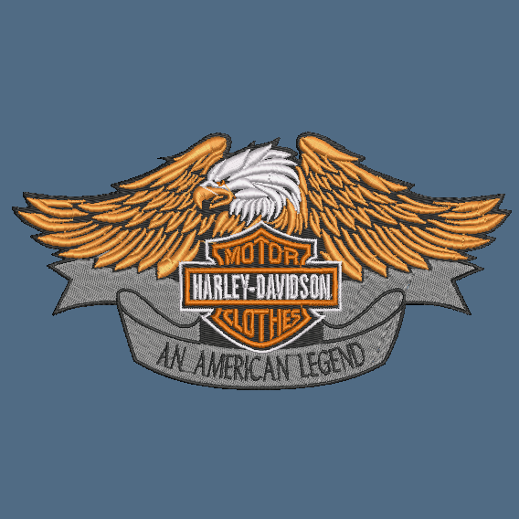 Harley Davidson Embroidered Adult Unisex Crewneck Sweatshirt Eagle Biker Motorcycle