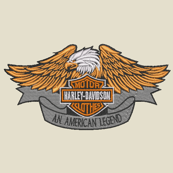 Harley Davidson Embroidered Adult Unisex Crewneck Sweatshirt Eagle Biker Motorcycle