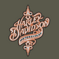Harley Davidson Embroidered Adult Unisex Crewneck Sweatshirt Script Orange Thread Biker Motorcycle