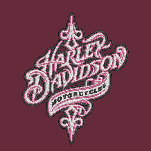 Harley Davidson Embroidered YOUTH Sweatshirt Kids Boy Girl Unisex Crewneck Biker Script Pink Thread
