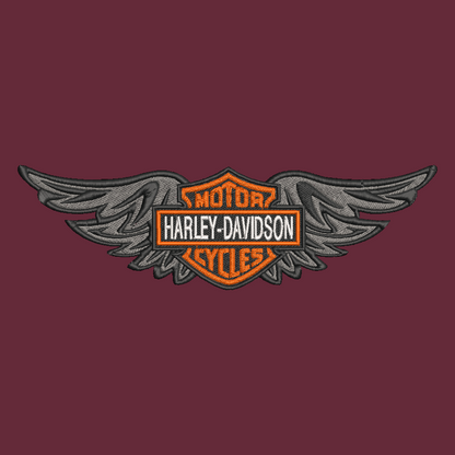 Harley Davidson Sweatshirt Embroidered ADULT Hoodie / Crewneck Unisex Biker Wings