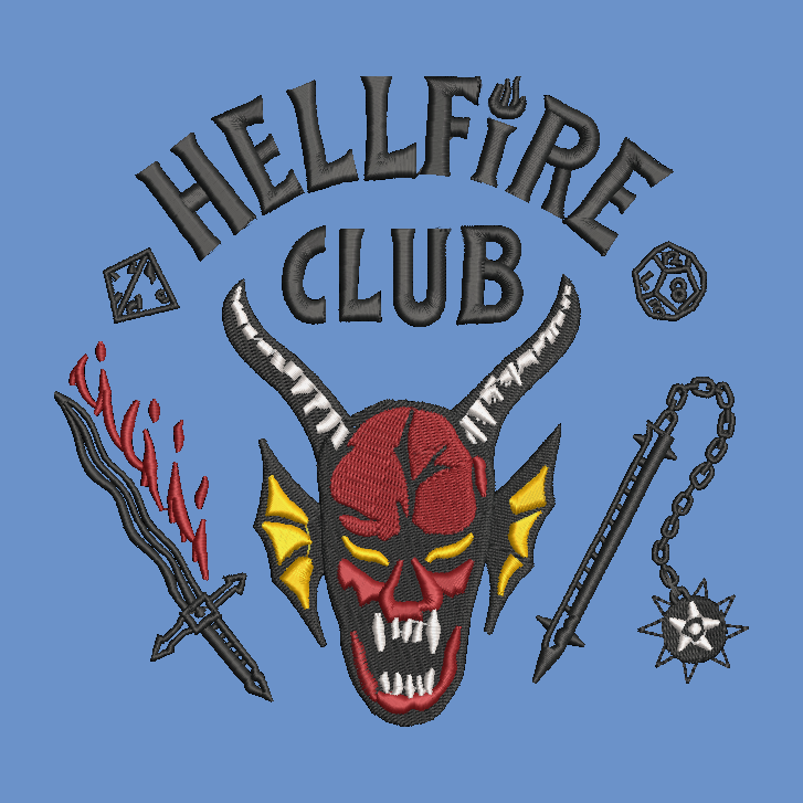Stranger Things Hellfire Club Embroidered ADULT Hoodie / Crewneck Sweatshirt Unisex