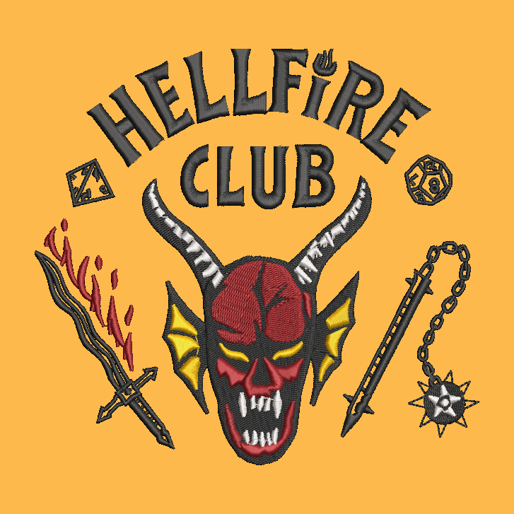 Stranger Things Hellfire Club Embroidered ADULT Hoodie / Crewneck Sweatshirt Unisex