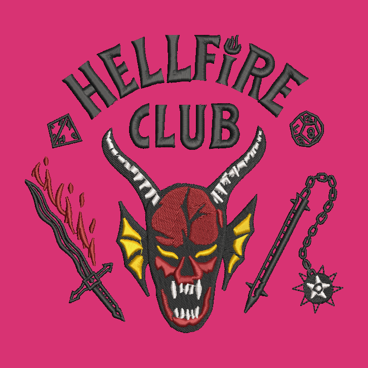 Stranger Things Hellfire Club Embroidered ADULT Hoodie / Crewneck Sweatshirt Unisex