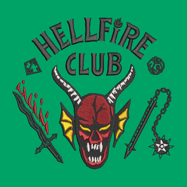 Stranger Things Hellfire Club Embroidered ADULT Hoodie / Crewneck Sweatshirt Unisex