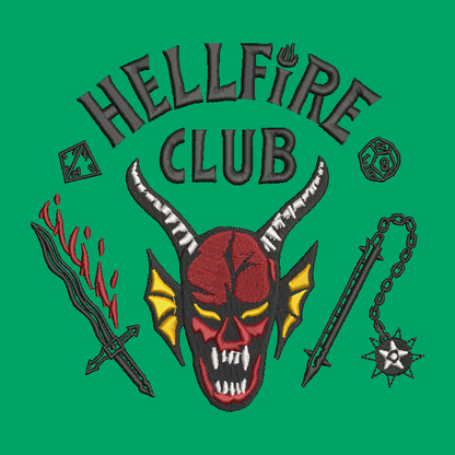 Stranger Things Hellfire Club Embroidered ADULT Hoodie / Crewneck Sweatshirt Unisex