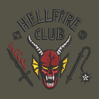 Stranger Things Hellfire Club Embroidered ADULT Hoodie / Crewneck Sweatshirt Unisex