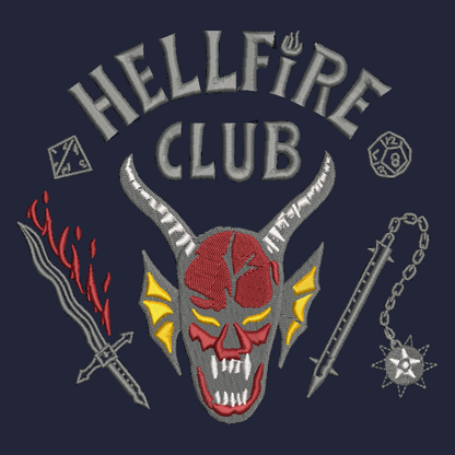 Stranger Things Hellfire Club Embroidered ADULT Hoodie / Crewneck Sweatshirt Unisex