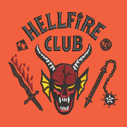 Stranger Things Hellfire Club Embroidered ADULT Hoodie / Crewneck Sweatshirt Unisex