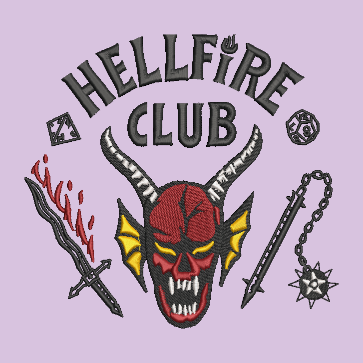 Stranger Things Hellfire Club Embroidered ADULT Hoodie / Crewneck Sweatshirt Unisex