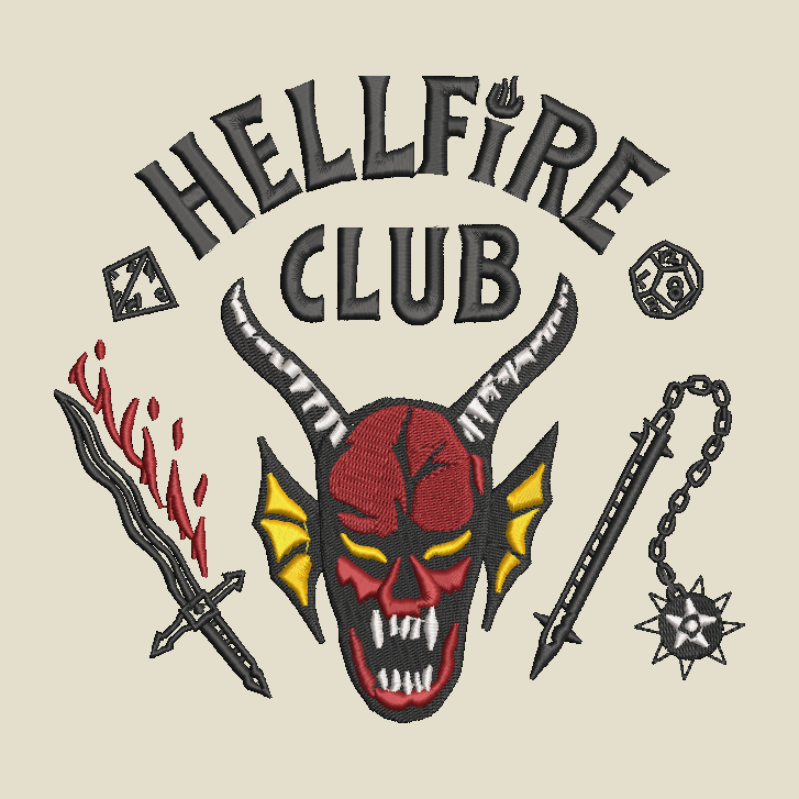 Stranger Things Hellfire Club Embroidered ADULT Hoodie / Crewneck Sweatshirt Unisex
