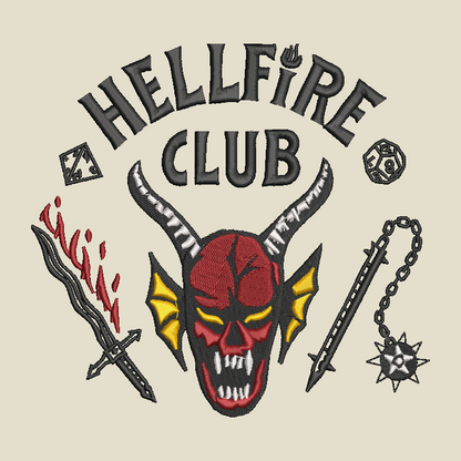 Stranger Things Hellfire Club Embroidered ADULT Hoodie / Crewneck Sweatshirt Unisex