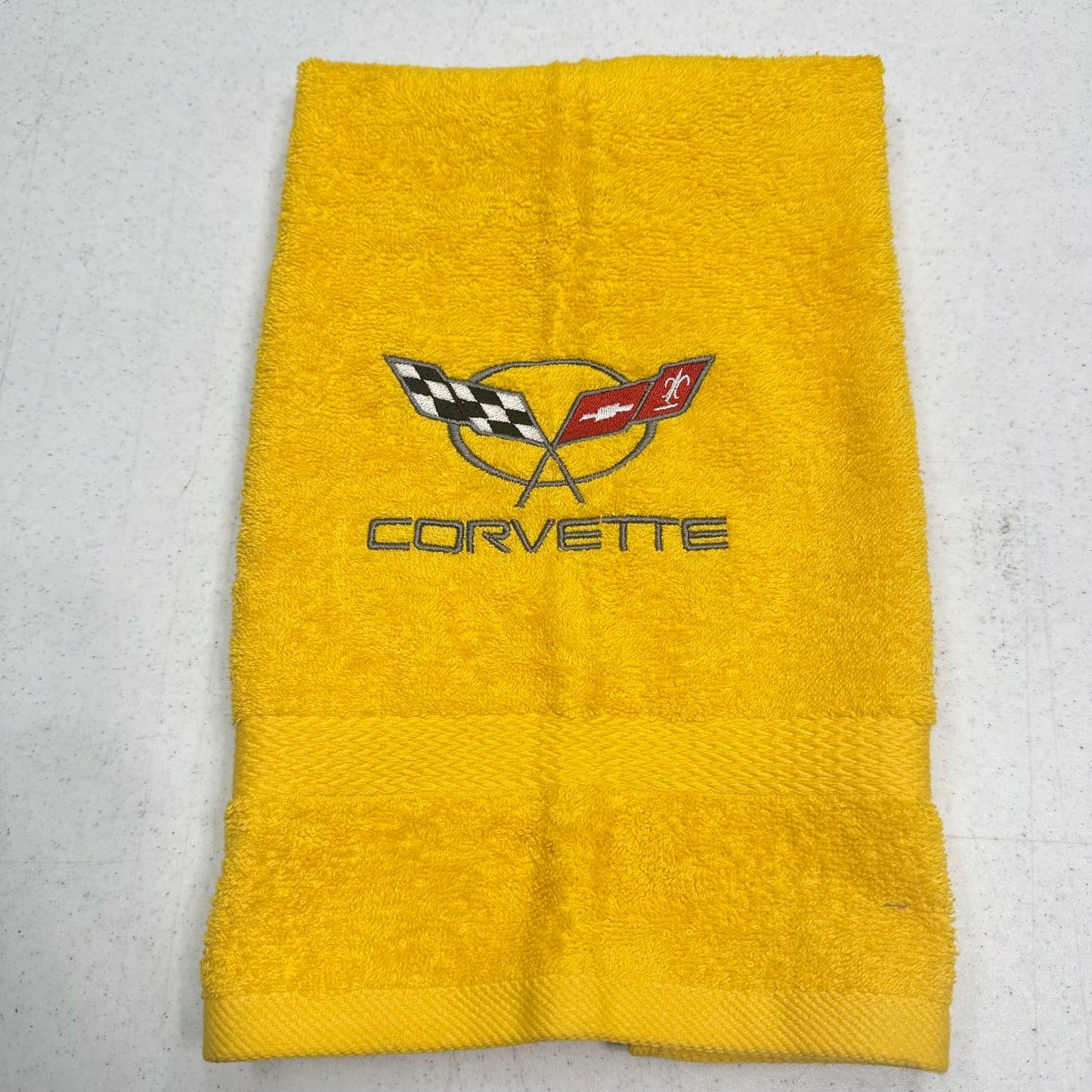 Chevy Corvette Towels Embroidered Hand Towel Set C5 C6 Vette Bathroom Home Decor