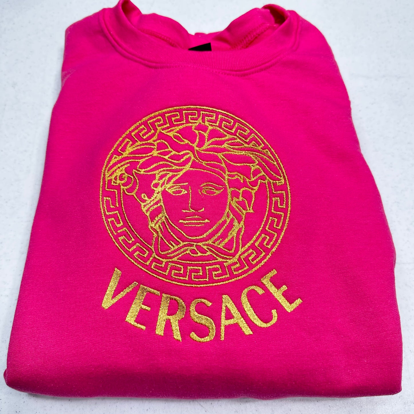 Versace Logo Embroidered ADULT Unisex Crewneck Sweatshirt