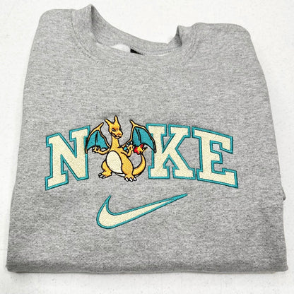 Nike Pokemon Charizard Embroidered YOUTH Hoodie / Crewneck Sweatshirt Kids Boy Girl Unisex