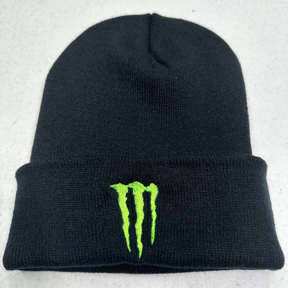 Monster Beanie Embroidered Black Stocking Hat Gift